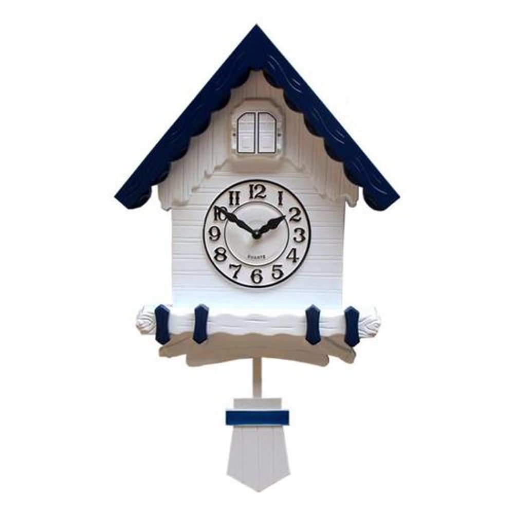 ZLGONRL Creative Cuckoo 3D Wall Clock Pendulum Wall Clocks for Living Room Wall Clocks for Kitchen Modern (D)