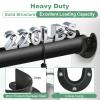 Closet Rod Bracket, 1 Inch Closet Rod Holders Pole Socket Bar Support Heavy Duty Stainless Steel for Closet Shower Wardrobe, Black, 4 Pack view 3