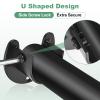 Closet Rod Bracket, 1 Inch Closet Rod Holders Pole Socket Bar Support Heavy Duty Stainless Steel for Closet Shower Wardrobe, Black, 4 Pack view 4