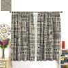 AAVEUP Farmhouse Blackout Curtain for Bedroom,Vintage Country Cottage Brown Funny Farm Wildlife Windmill Cow Rooster Pig Sheep Window Drapes Print for Rustic Barn Living Room Bathroom Kitchen 52x84in view 3