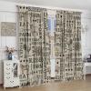 AAVEUP Farmhouse Blackout Curtain for Bedroom,Vintage Country Cottage Brown Funny Farm Wildlife Windmill Cow Rooster Pig Sheep Window Drapes Print for Rustic Barn Living Room Bathroom Kitchen 52x84in view 4