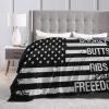 Brisket Butts Ribs and Freedom USA Flag Throw Blanket for Couch 40"x30" Bed Sofa Super Soft Cozy Blanket Flannel Blankets & Throws view 3