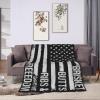 Brisket Butts Ribs and Freedom USA Flag Throw Blanket for Couch 40"x30" Bed Sofa Super Soft Cozy Blanket Flannel Blankets & Throws view 4