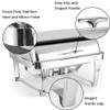 FAFACAI 9L Roll Top Hot Pot, Full Size Stainless Steel Rectangular and Buffet Warmer with Food Tray, Water Tray and Fuel Rack for All Events (Silver) view 4
