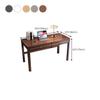 RUNNUP Modern Soild Wood Writing Desk with 2 Drawers, 39.5" Home Office Desk, Minimalist Computer Work Study Table, Small Spaces, Walnut Without Chairs view 2