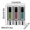 SUREK Simple Clear Soap Dispenser Silver Wall Mounted Shower Pump Dispenser Plastic Lotion Dispenser Easy to use view 2
