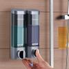 SUREK Simple Clear Soap Dispenser Silver Wall Mounted Shower Pump Dispenser Plastic Lotion Dispenser Easy to use view 3