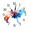 Swavecat Watercolor Dog Golden Retriever Wood Wall Clock Golden Retriever Colorful Dog Silhouette Clocks Battery Operated Silent Clocks for Wall Funny Dog Animal Wooden Clock for Kitchen 12x12in view 1