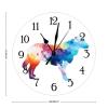 Swavecat Watercolor Dog Golden Retriever Wood Wall Clock Golden Retriever Colorful Dog Silhouette Clocks Battery Operated Silent Clocks for Wall Funny Dog Animal Wooden Clock for Kitchen 12x12in view 2