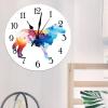 Swavecat Watercolor Dog Golden Retriever Wood Wall Clock Golden Retriever Colorful Dog Silhouette Clocks Battery Operated Silent Clocks for Wall Funny Dog Animal Wooden Clock for Kitchen 12x12in view 4