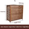 air Conditioner Fence for Outside Wood Air Conditioner Cover Fence Outdoor Privacy Ac Covers, Grid Air Conditioner Outer Cover Louvered for Outside Units/Hide Air Conditione, Sun-Proof, Rain-Proof (C view 3