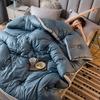 1PC 100% Feather Fabric Quilts Duvet Warm Blanket Winter Comforter (Color : Blue, Size : 220X240cm 4.0kg) view 3