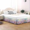 Blue Spring Floral Bed Skirt California King 18 Inch Drop with Split Corners, Dust Ruffled Pleated Bed Skirts Wrap Around Tailored Bed Skirt Valance for Bedroom Summer Daisy Botanical Oil Painting view 2