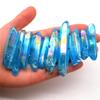 BAWHO 100g Natural Crystal Titanium Quartz Pillar Angel Blue Aura Quartz Point Obelisk Wand Beautiful Crystal WANMUQYIN view 2