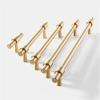 GGKLVWMA Solid Brass Gold Cabinet Handles Desk Drawer Pull Furniture Door Knob for Drawer Knob Hardware Handles for Cabinets and Drawers 1Pcs (Color : Brass Gold 192mm) view 1