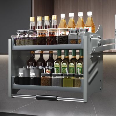 LCKDY Upper Kitchen Cabinet Storage for Space Saving, Heavy-Duty Ideal Hanging Pull Down Brackets, Lift Plate for High Cabinet Storage of Plates Bowls Spices (Size : 30.1"x9.4"x21.5")