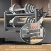 LCKDY Upper Kitchen Cabinet Storage for Space Saving, Heavy-Duty Ideal Hanging Pull Down Brackets, Lift Plate for High Cabinet Storage of Plates Bowls Spices (Size : 30.1"x9.4"x21.5") view 2