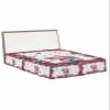 4th of July Gnomes Bed Skirt King Size 18 Inch Drop with Split Corners, Dust Ruffled Pleated Bed Skirts Wrap Around Tailored Bed Skirt Valance for Bedroom Blue Red Floral Independence Day view 1