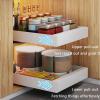 AHDFY Pull Out Kitchen Drawer Drill-Free, Pull Out Cabinet Organizer, Roll-Out Extendable Sliding Drawer, 25-40cm Extendable Slide Out Drawer Storage Shelves, with Adhesive Film,25CM view 3