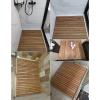 DONGYUE 30 40 50 60 70 80 90 100cm Large Bath Mats Slated Platform, Square Rectangle,Waterproof Teak Wood Shower Matt for Bathroom Floor/Inside Shower/Outside Shower(80x90cm) view 2