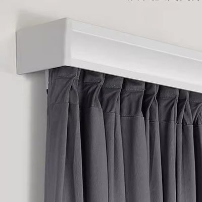 Ceiling Curtain Track White Three-in-One Curtain Pelmet, Living Room/ Bedroom/ Bathroom Room Dividers Curtain Track, Double Railscurtain Rod Cover Box Decorative ( Color : Wall Mount , Size : 1m/3.3ft