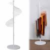 N/A Floor-Standing Metal Spiral Scarf Holder, 30 Rods Belt Pants Blankets Hanger for Clothing Store, Commercial Home Display Rack, Space Saving Shelves,B,170cm view 1