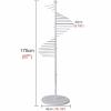N/A Floor-Standing Metal Spiral Scarf Holder, 30 Rods Belt Pants Blankets Hanger for Clothing Store, Commercial Home Display Rack, Space Saving Shelves,B,170cm view 2