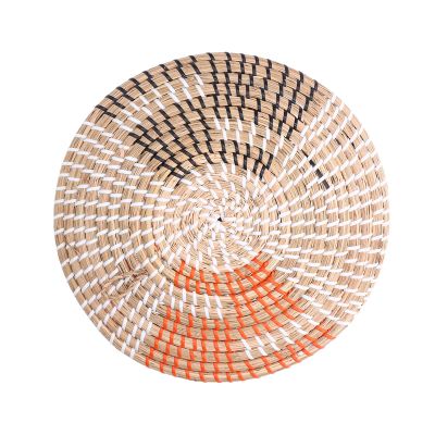 Woven Basket Wall Decor Boho Basket Wall Art Reliable Convenient Fruit Plate Practical Attractive Decorative DIY Making Home Ornaments