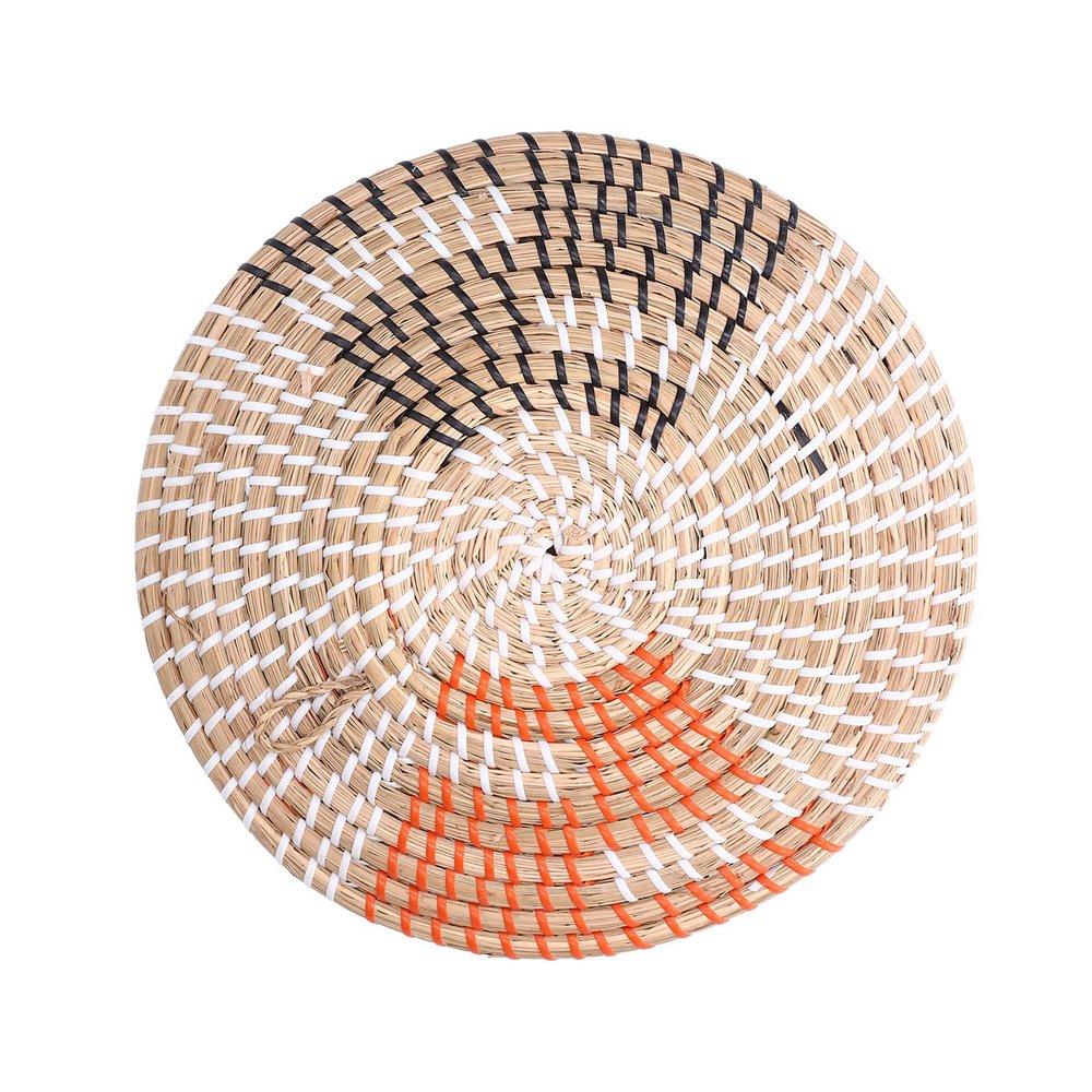 Woven Basket Wall Decor Boho Basket Wall Art Reliable Convenient Fruit Plate Practical Attractive Decorative DIY Making Home Ornaments