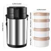 Peosaard Thermal Lunch Box for 12H 3L 4-Tiers Leakproof Insulated Lunch Containers Anti-scald Stainless Steel Hot Pack for Food Wide Mouth Vacuum Hot Food Container for Office view 3