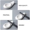 Cabilock Chopstick Rest Decor Ceramic Chopstick Racks White Kitchen Accessories 4 Piece Set view 2