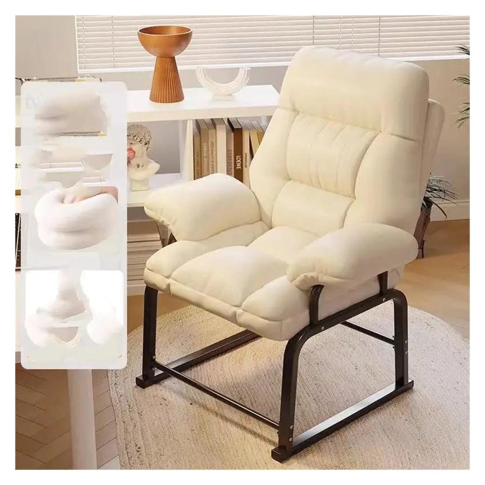 Ren Sheng Computer Chair, Armrest White Gaming Chair Feet Support Luxury Ergonomic Comfy Office Chair Bedroom Relax Chaise De Bureaux Office Furniture (Color : A), Ren-874158