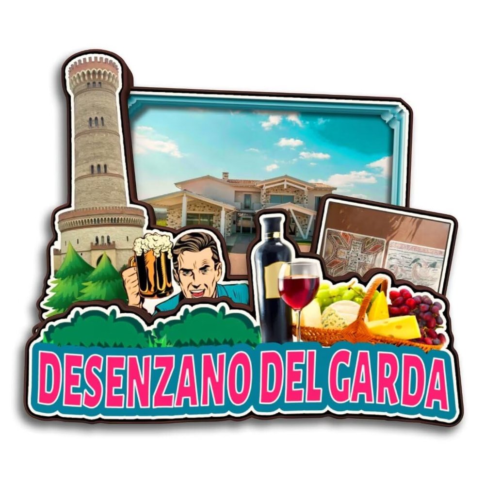 Desenzano Del Garda Lombardy Italy Wooden Fridge Magnet Funny 3D Handmade City Travel Souvenirs Crafts Refrigerator Stickers Home Office Decor Collection Gift