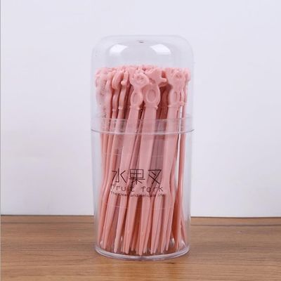 LZSUFDSK Fruit Fork Wholesale Disposable Fruit Fork Set Plastic Fruit Skewer Eat Dim Sum Fork Dessert Fork Fruit Fork, Powder