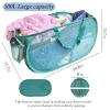 100L Foldable Laundry Baskets 2 Pack, Extra Large Mesh Pop Up Laundry Hamper, Dirty Clothes Hamper with Handles, Pop-up Hampers for Laundry Travel. Dorm or Home Portable Clothes Baskets.Green 2H view 2