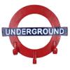 AB Tools Underground Coat Jacket Key Hanger Rack 3 Hooks Pegs Wall Hall House London view 1