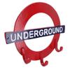 AB Tools Underground Coat Jacket Key Hanger Rack 3 Hooks Pegs Wall Hall House London view 2
