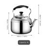 PRETYZOOM Water Heating Kettle Stainless Steel Teakettle Induction Cooker Tea Kettle Whistle view 3