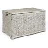 happimess HPM9005C Anada 30" Handwoven Wicker Weave Storage Trunk, White Wash, Collapsible for flat storage, for Office, Dorm Room, Entryway, Bedroom, Dining Room view 1