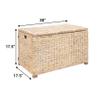 happimess HPM9005C Anada 30" Handwoven Wicker Weave Storage Trunk, White Wash, Collapsible for flat storage, for Office, Dorm Room, Entryway, Bedroom, Dining Room view 4