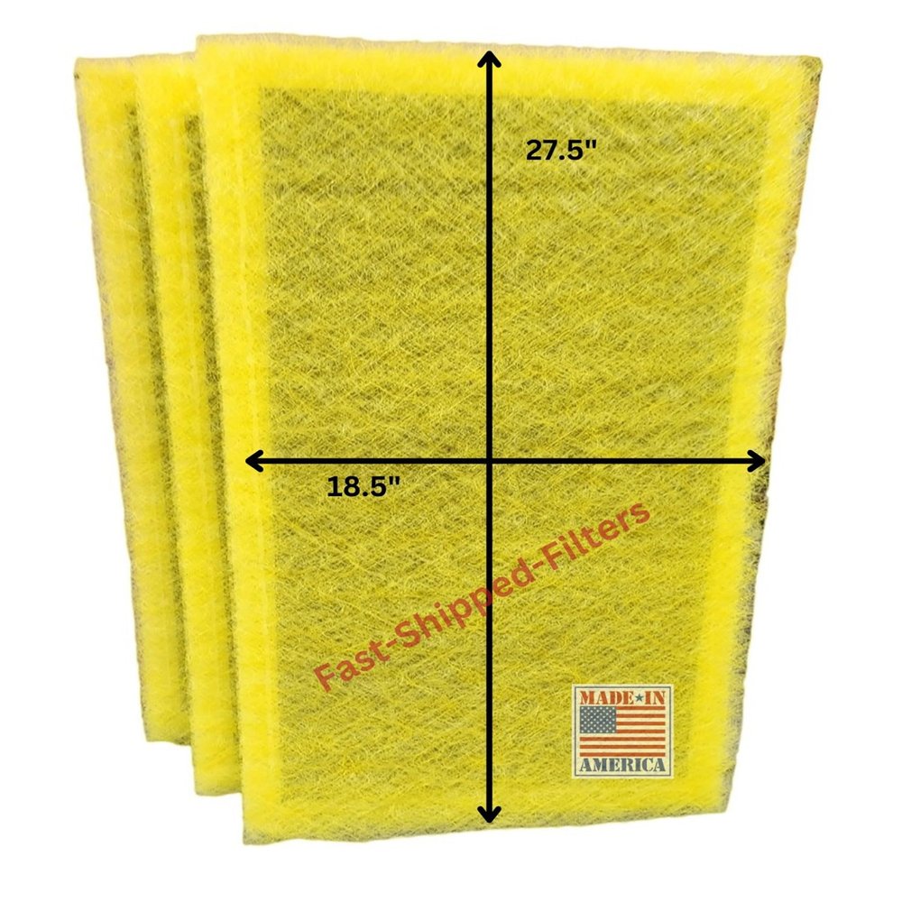 Fast-Shipped-Filters 3 Pack 20x30 Replacement Filter Pads Compatible with AirRanger Air Cleaner 20x30 Refill Yellow