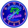 Decorative Concepts Backyard Tiki Bar Oasis Customized Medium 18" Metal Wall Clock view 1