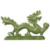 zhuBAOHE Fengshui Dragon Statue, Dragon Play Jade Beads Figurines, Green Jade Wealth Dragon Treasure Good Fortune Lucky Auspicious Home Office Decor Collection,20cm view 1