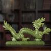 zhuBAOHE Fengshui Dragon Statue, Dragon Play Jade Beads Figurines, Green Jade Wealth Dragon Treasure Good Fortune Lucky Auspicious Home Office Decor Collection,20cm view 2