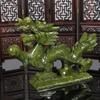 zhuBAOHE Fengshui Dragon Statue, Dragon Play Jade Beads Figurines, Green Jade Wealth Dragon Treasure Good Fortune Lucky Auspicious Home Office Decor Collection,20cm view 3