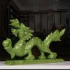 zhuBAOHE Fengshui Dragon Statue, Dragon Play Jade Beads Figurines, Green Jade Wealth Dragon Treasure Good Fortune Lucky Auspicious Home Office Decor Collection,20cm view 4