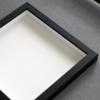 11x15 Shadow Box Black Solid Wood Display Frame with White Acid-Free Backing UV Acrylic & Hanging Hardware - with 3/4" Usable Depth view 3