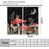 AAVEUP Mushroom Curtains, Vintage Boho Rustic Black Abstract Fantasy Forest Plant Leaf Flower Blackout Window Treatments, Thermally Insulated Drapes for Boys Girls Living Room Bedroom Kitchen 52x84in view 3