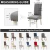 CACXKEP Dining Chair Covers Set of 6 Parson Chair Slipcovers Chair Protectors Covers Washable,Gray,2 view 3