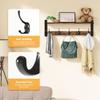 Oraich Coat Rack Wall Mount with Hooks and Shelf for Coat, Backpack, Key, Clothes Hanger, Wall Floating Shelf for Entryway, Living Room, Bathroom, Bedroom, Kitchen view 3